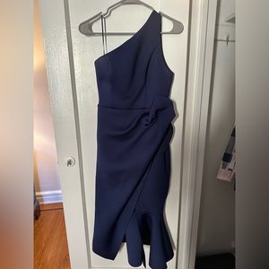 ASOS Navy One-Shoulder Dress